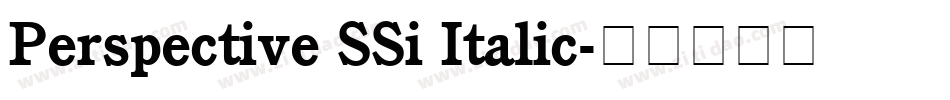 Perspective SSi Italic字体转换